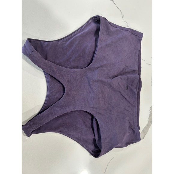 Athleta Womens XL Purple High Neck Racerback Crop Top Yoga Athletic Tank - Picture 2 of 5